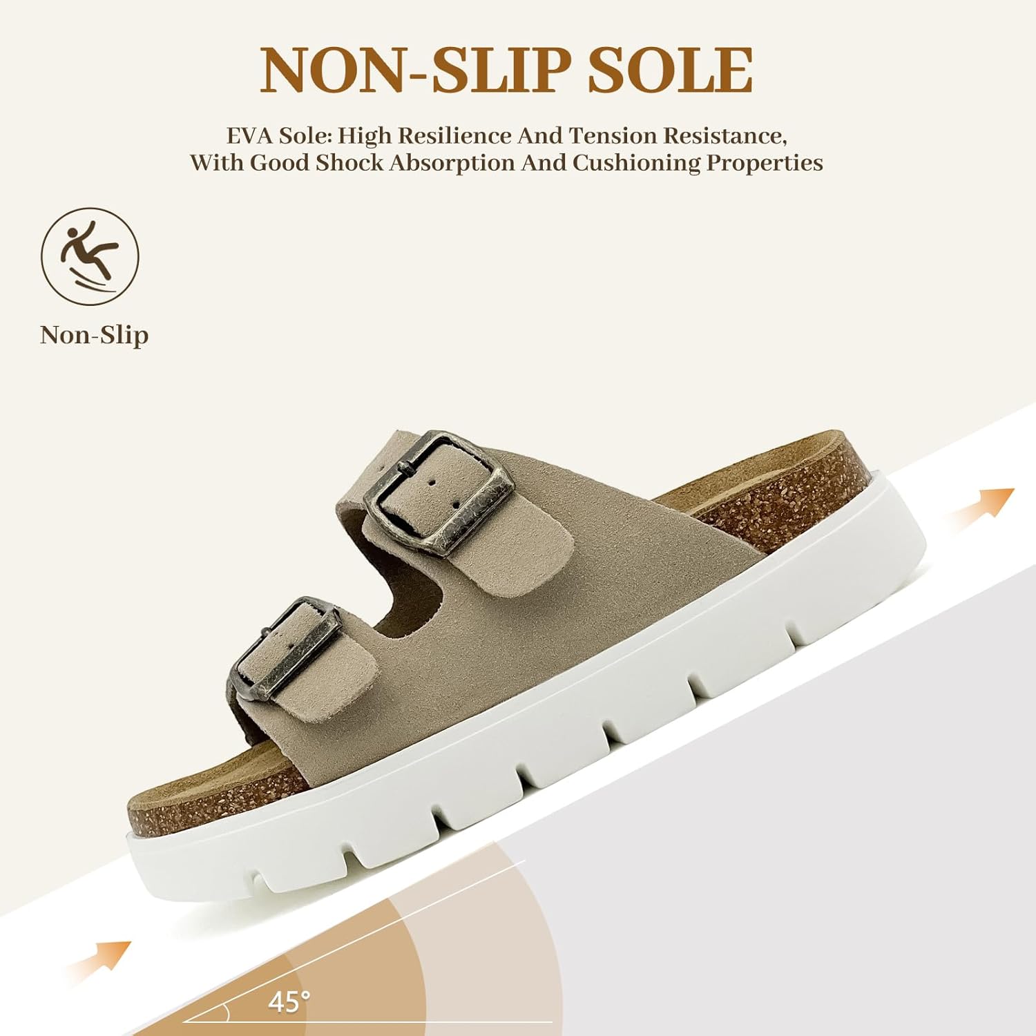 100% Genuine Leather Kids Sandals Girls Platform Sandals Thick Sole Non-Slip Slides for Kids Lightweight Boys & Girls Sandals Summer Beach kids Footwear
