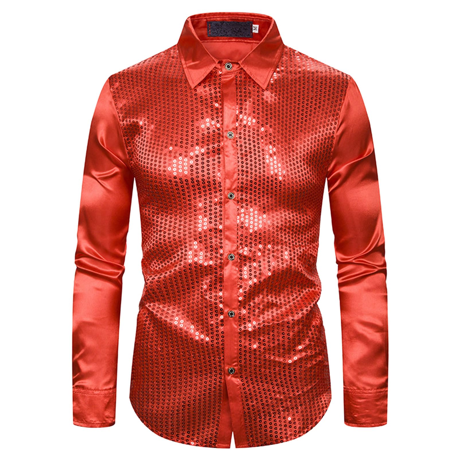 Generisch Camisa tradicional para hombre, traje de carnaval alemán para hombres, camisa de baile brillante con estampado en caliente, camisas de negocios, para hombre, sin planchado