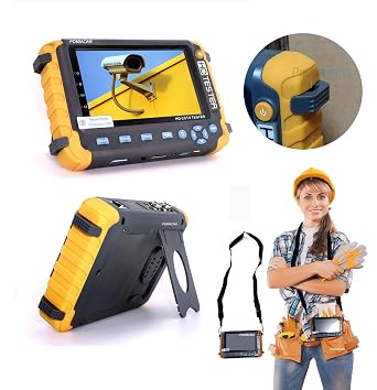 CCTV Tester Security Camera Tester IV8W 5 Inch TFT LCD 4-in-1 8MP AHD TVI 8MP CVI CVBS Coaxial HD Video Monitor Support PTZ Controller/UTP Cable Test/VGA HDMI Input/DC12V Output