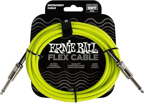 Miniatura 23 de Ernie Ball Flex Instrumento Cable Recto/Recto 10ft - Púrpura