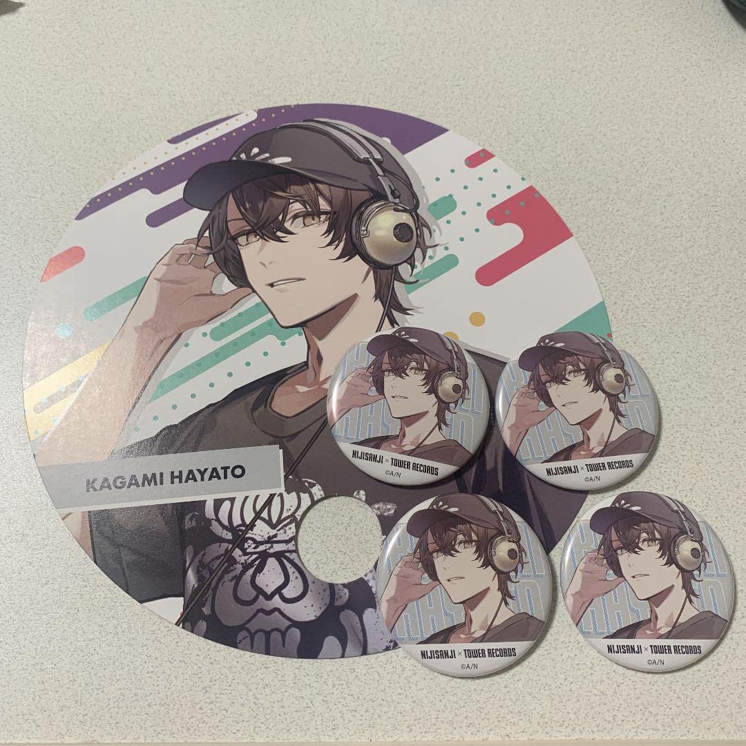加賀美ハヤト　タワレコ缶バッジ 加賀美ハヤト タワレコ缶バッジ タワレコがにじさんじとコラボ