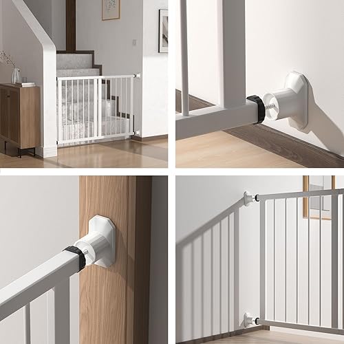 Miniatura 5 de ICERO Protector de pared extensor para puerta de bebé (paquete de 4) Kit de extensión de puertas montadas a presión que extiende puertas de