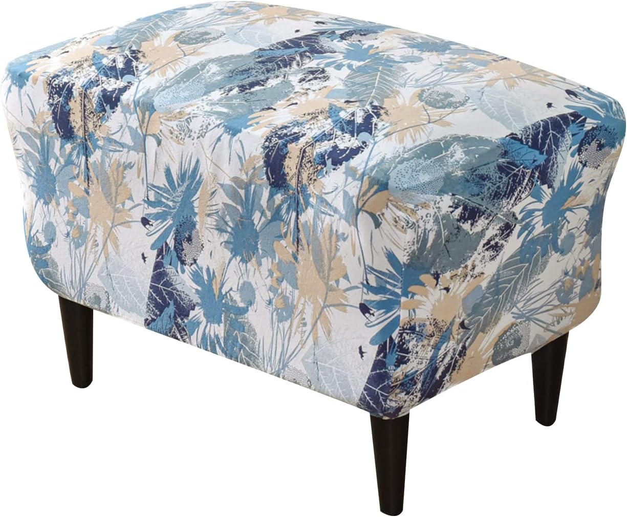 EcoAncheng Stretch Ottoman Cover Rectangular Storage Ottoman Slipcover