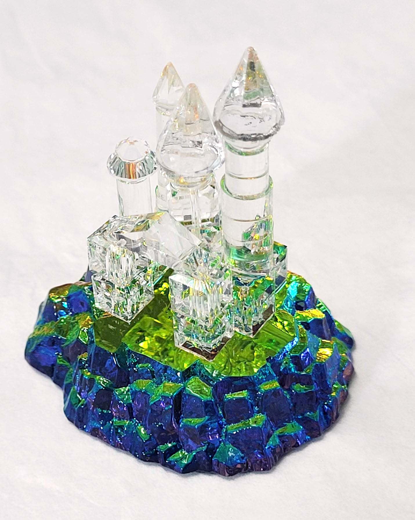 Amazon.com: Crystal World Castle on the Small Island Multicolored