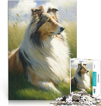 Rough Collie Style 32000 Piece Jigsaw Puzzles for Adults Challenging Game Toys Wall Decoration Unique Birthday and Xmas Gifts 70x100cm