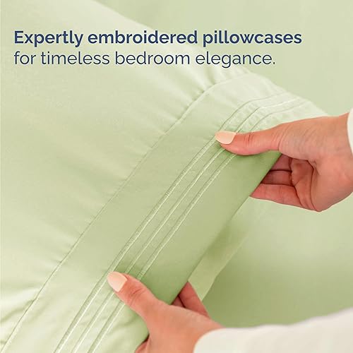 Miniatura 6 de Juego de sábanas tamaño individual de 3 piezas, cómodas, transpirables y refrescantes, sábanas de lujo de hotel para mujeres y hombres, bolsillos