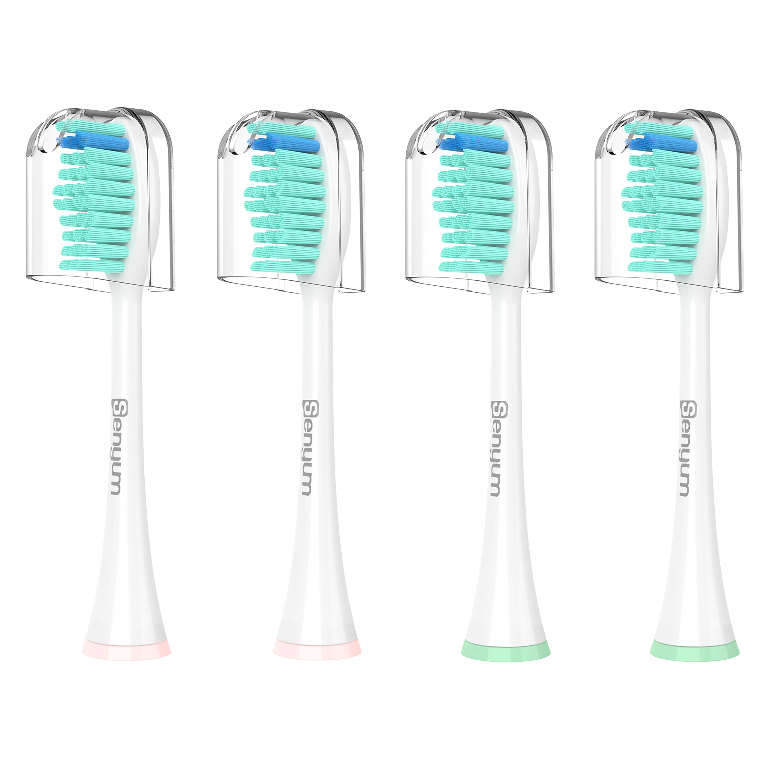 Senyum Brush Head Compatible with Philips Sonicare Toothbrush Heads Replacement, Electric Toothbrush Heads Refill Soft 4 Pack
