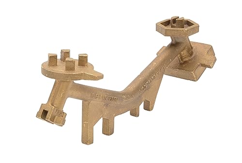 Vestil BNW-B-W Llave de tuerca de tambor en ángulo sin chispas de aleación de bronce