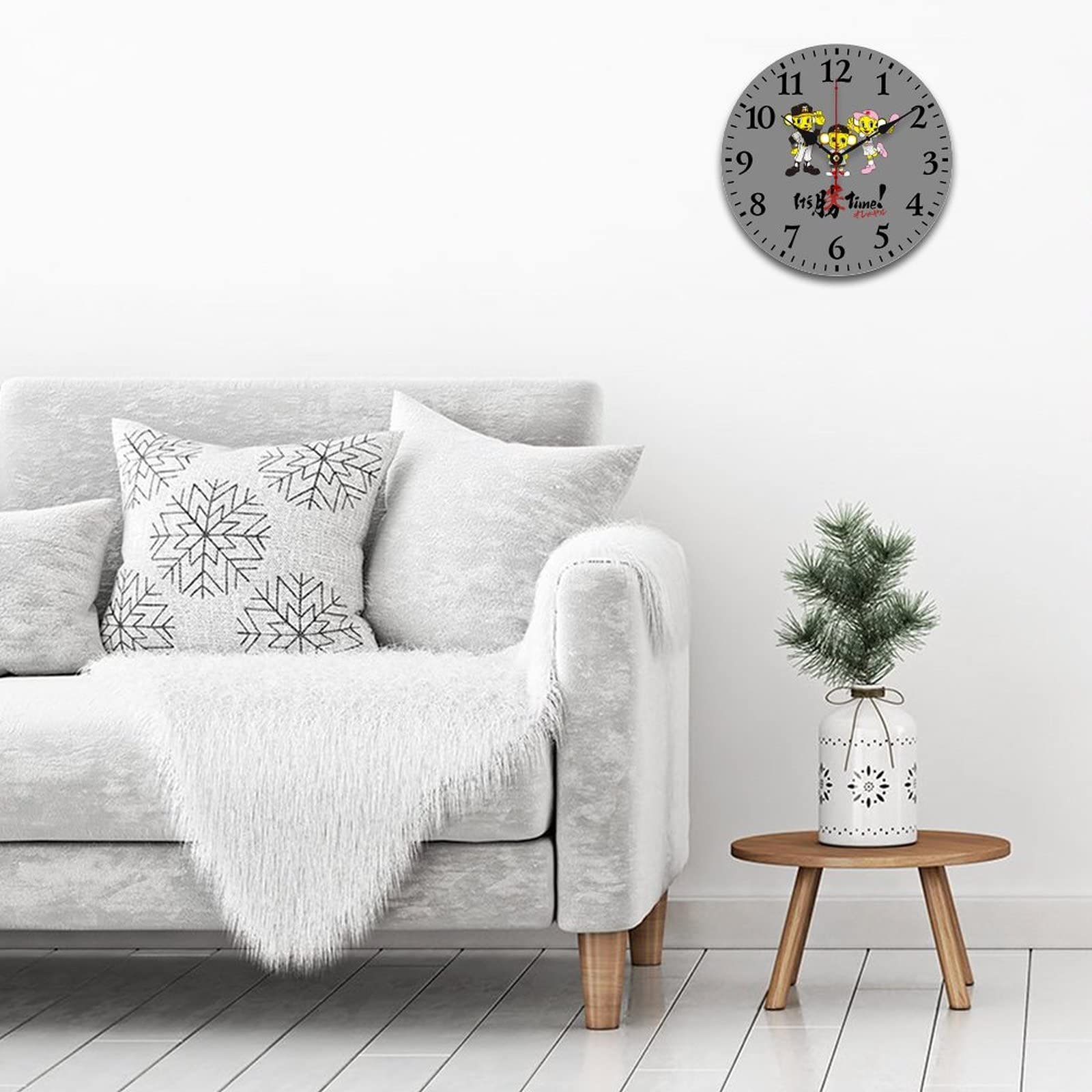 Amazon.co.jp: 阪神タイガース掛け時計 木製壁掛け時計 静音 連続秒針