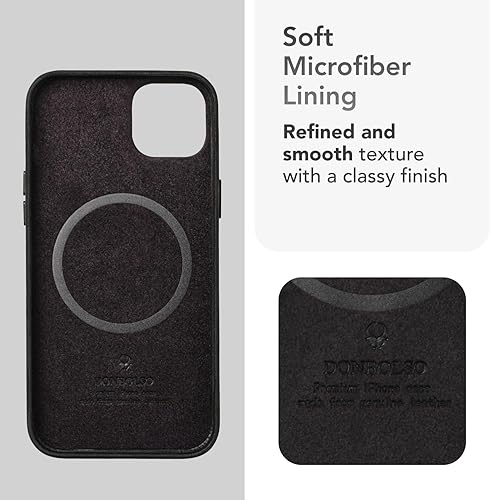 Miniatura 3 de DONBOLSO iPhone 14 Max - Funda protectora de cuero para Apple 14 Max - Funda de cuero clásica con forro de microfibra antiarañazos compatible con