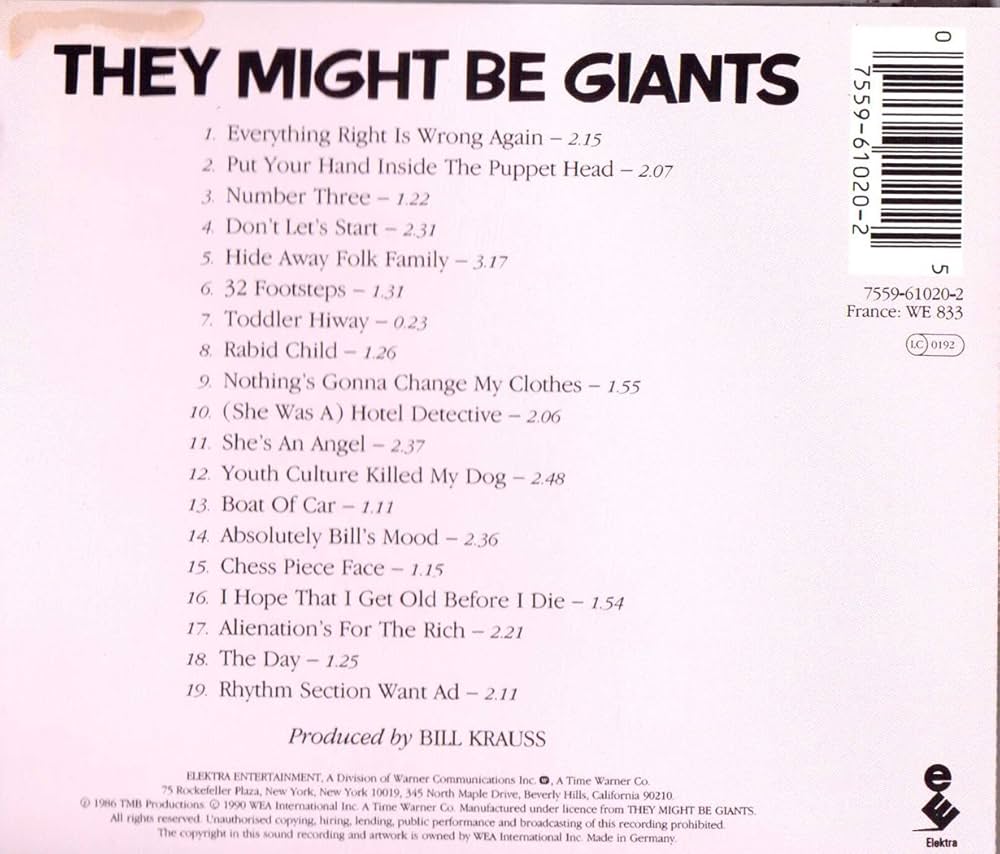 【新品】They Might Be Giants Amazon.co.jp: They Might Be Giants [Analog]: ミュージック