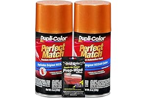 Dupli-Color Orange Mist (M) Exact-Match Automotive Paint - 8 oz, Bundles Prep Wipe (3 Items)