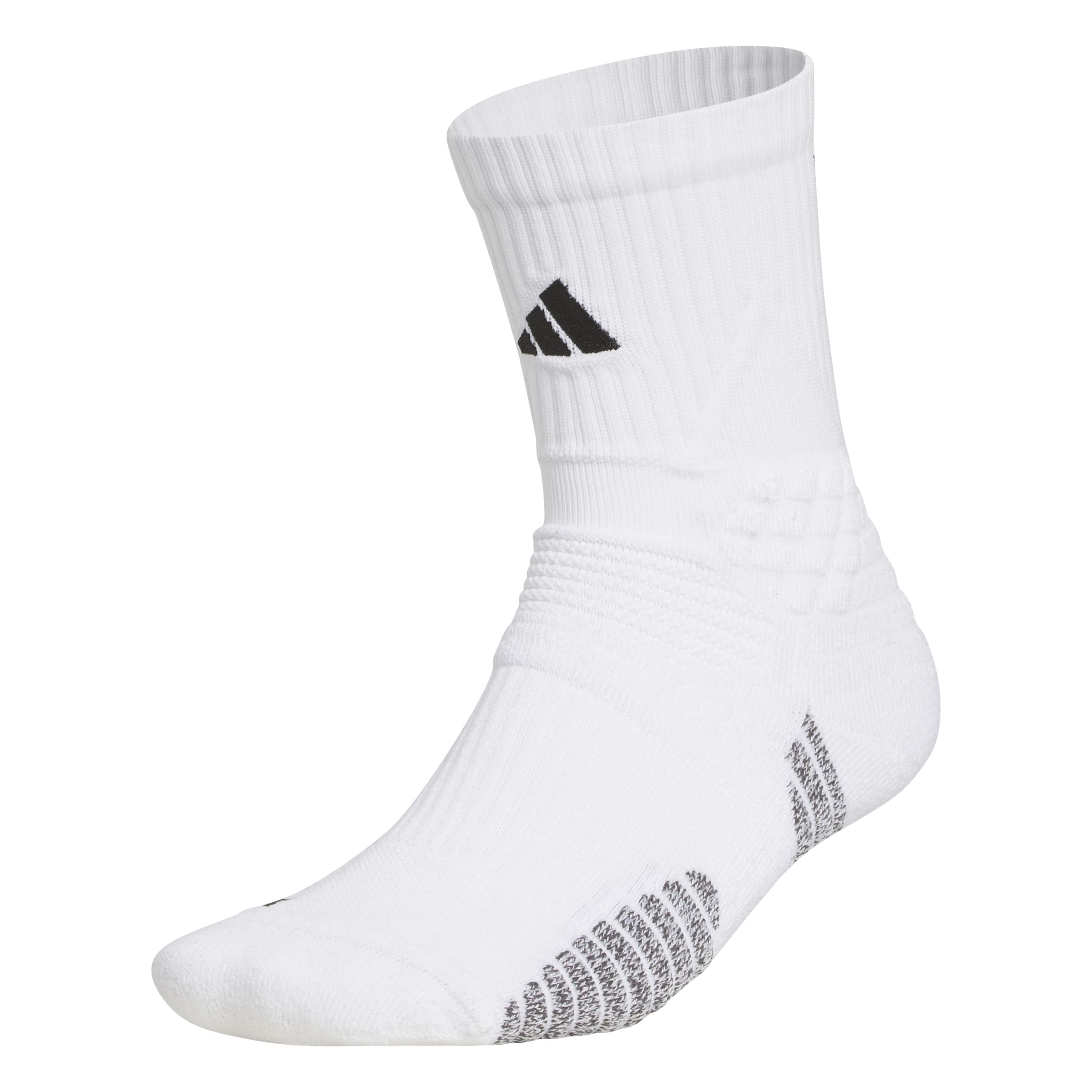 adidas Men's Crew Socks, white/black, 10.5-12.5