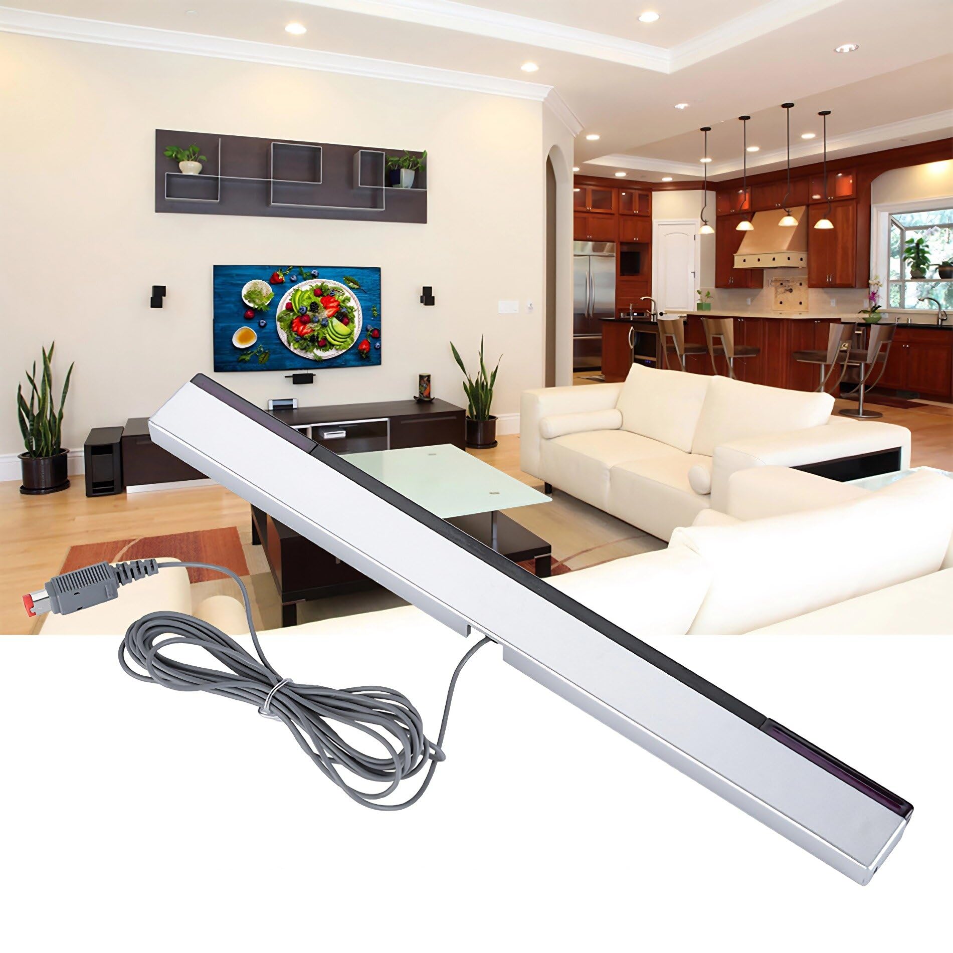 Barre de Capteur Wii Filaire Haute Précision - Apparence Simple et Élégante, Conception Électronique Compatible avec Nintendo Wii Console