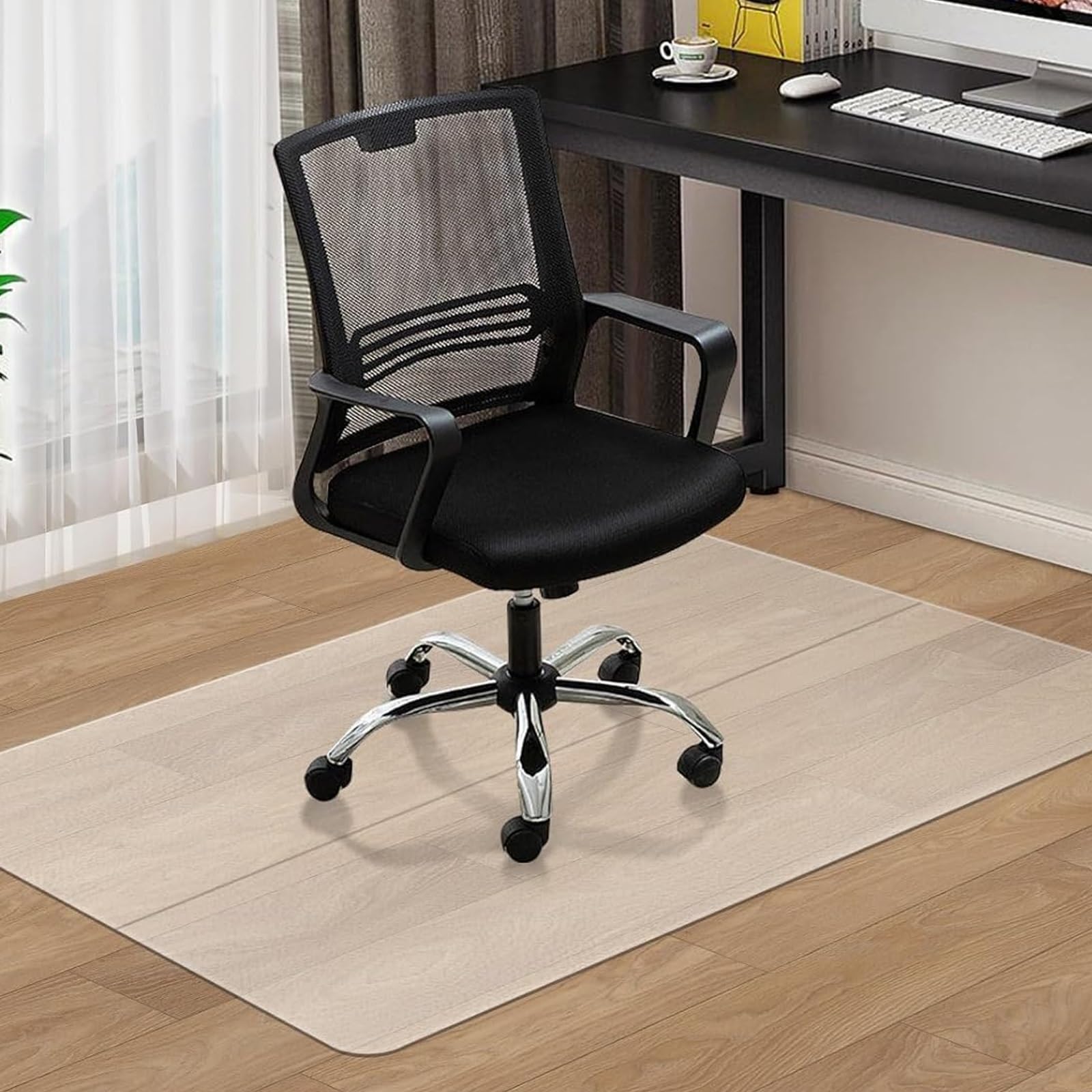Non-Slip Hardwood Floor Chair Mat Rectangle,Transparent Computer Floor Mat,Rolling Chair Mat,60cm x 60cm,100cm x 180cm,160cm x 240cm,190cm x 190cm,For Office,Refrigerator,Bedside table,Thickness 1mm.