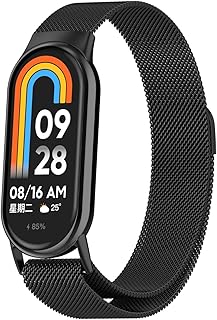 SKEIDO Metal Strap Compatible with Xiaomi Smart Band 10/10 NFC/Band 9/Band 8 Replacement Bands For Women Men