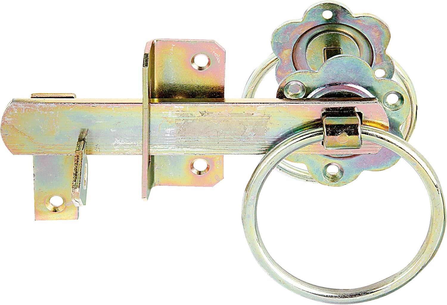 Gah-Alberts 210250 Garden Gate Latch for High Gates or Wattle Fence Doors Zinc-Plated Yellow Galvanised