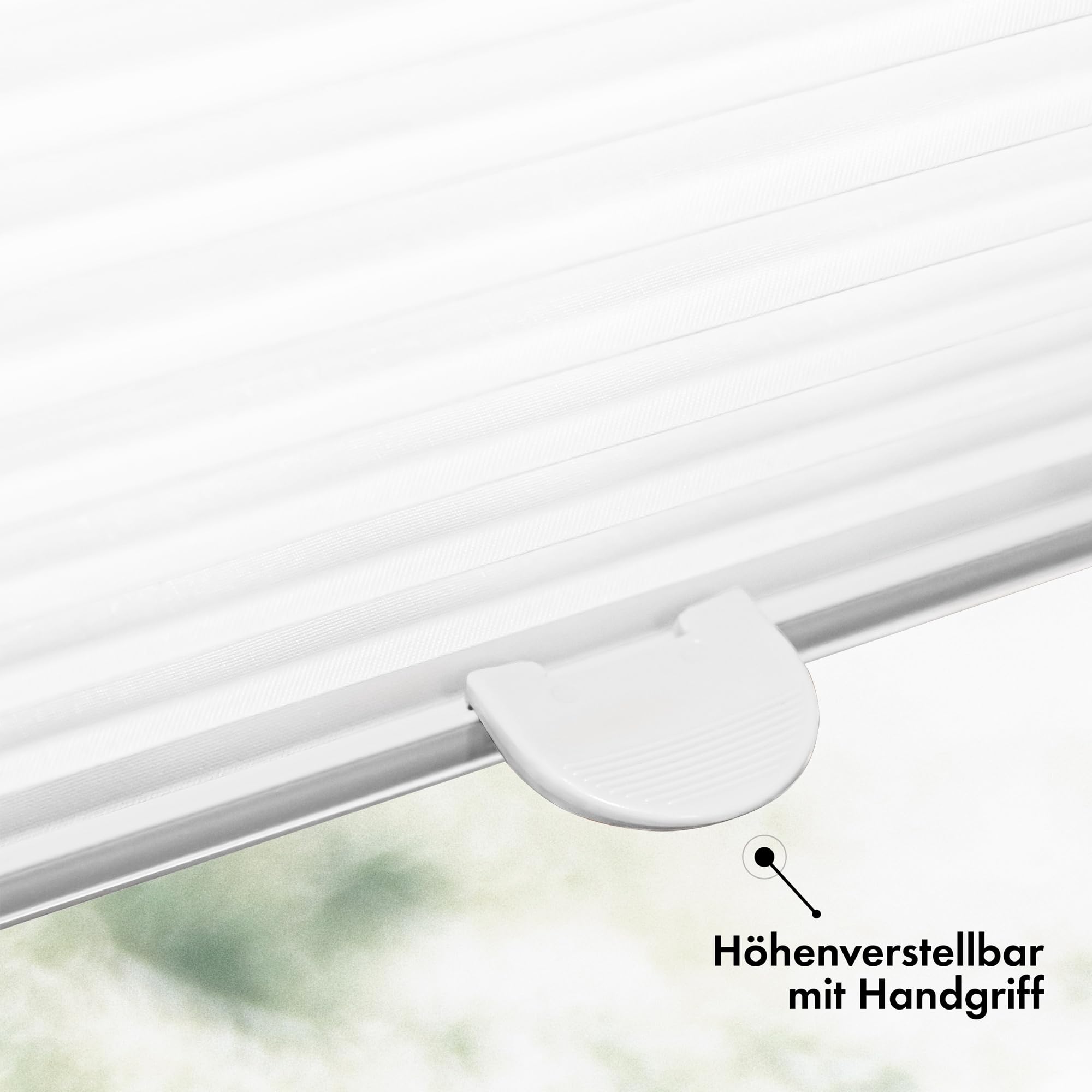 SONELLO Klemmfix Pleated Blind, No Drilling Required, 45 cm x 200 cm, White, Pleated Blinds for Doors and Windows with Clamps Ready for Use, Sun Protection, Assembly Parts Included - 5
