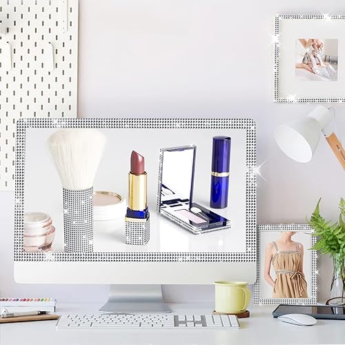 Miniatura 5 de 3 rollos  6.6 yardas, cinta autoadhesiva de diamantes de imitación de diamantes de imitación, calcomanía de lentejuelas con diamantes de imitación