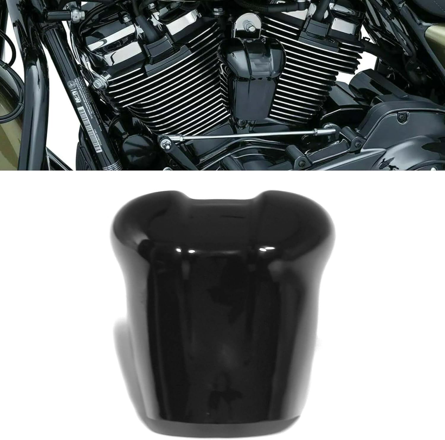 Hornet Style Steel Harley Horn Cover for Harley Touring Electra Glide Street Glide Road Glide Ultra CLssic 1995-2023 (Black)