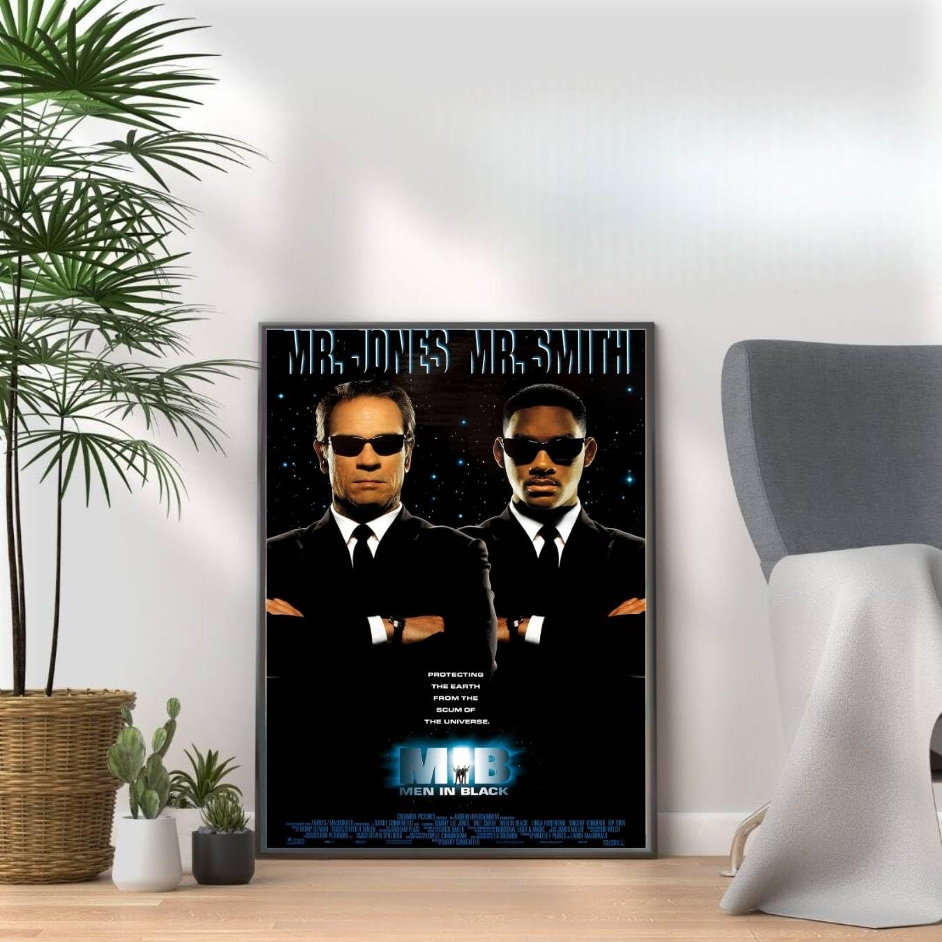 Men in Black, 90s Movie Print Vintage Nostalgic Film Poster, A4 and A3 Size Frame Options Available, Home, Pub, Café, Bar Decoration Wall Art Print, House gift for movie lovers (A3 Print Only)