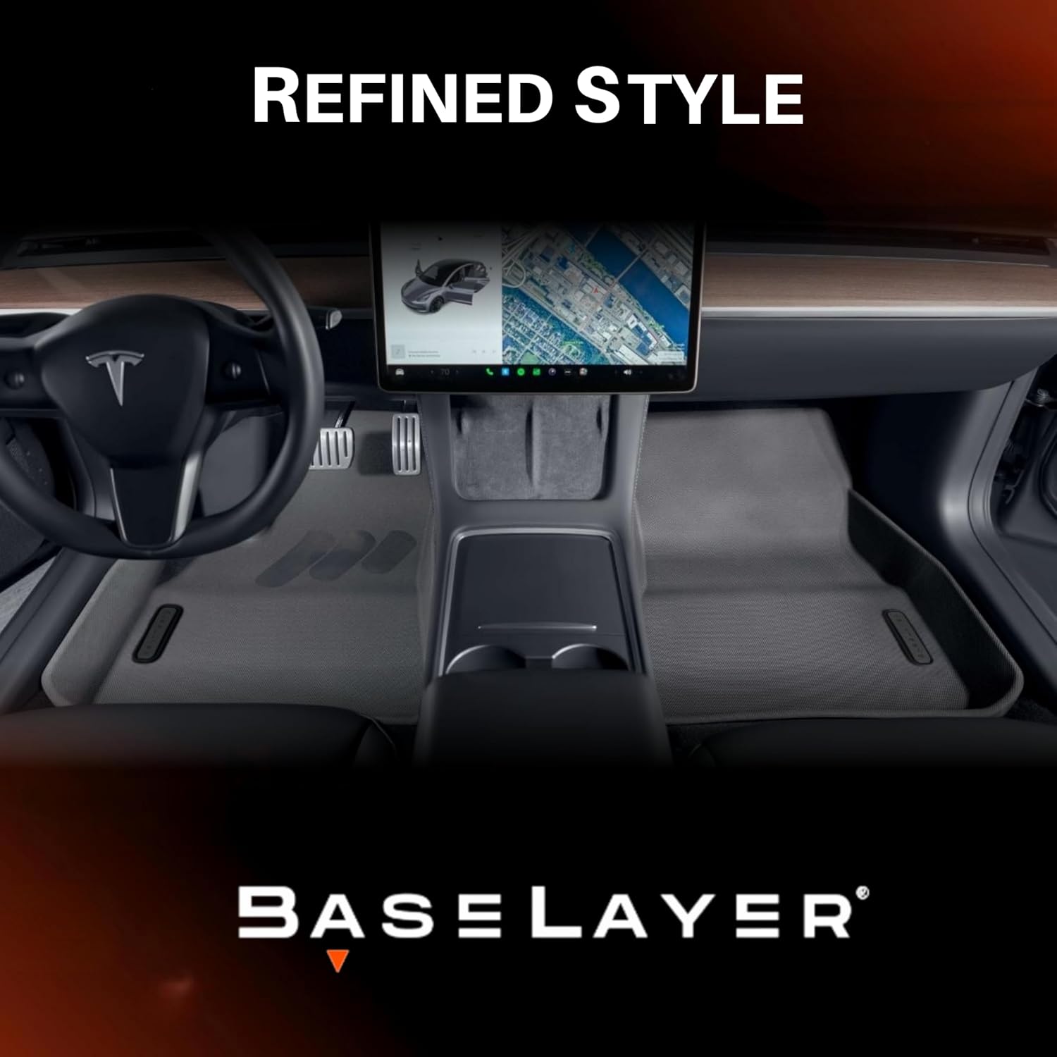 BaseLayer Elite Floor Mats for Tesla Model 3 (2017-2026) Highland - Made in USA – Precision Fit All-Weather Mats for Highland, Standard, Standard Plus, Mid Range, Long Range, Performance Front & Rear - Image 3