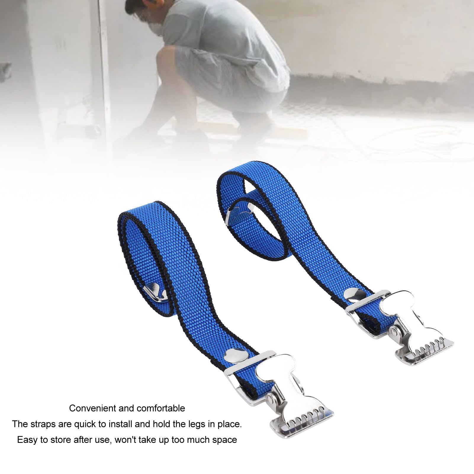 4 Pieces Stilts, Sancos Aluminum Stilts, Stilt Straps Flexible Nylon Aluminum Alloy Buckle Straps Kit (Blue) - Image 4