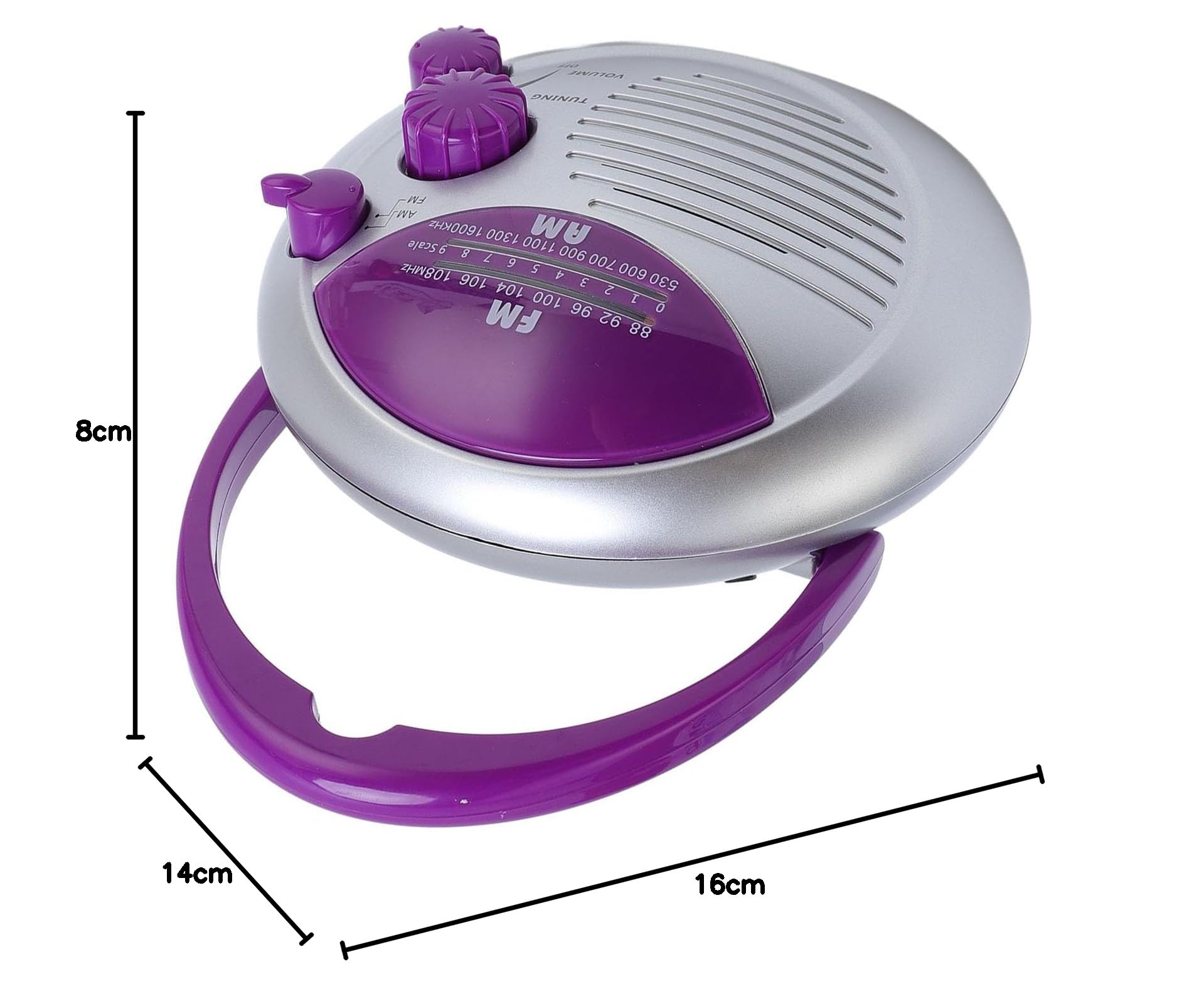AM FM Duschradio Eingebauter Lautsprecher, Hanges Badezimmer Radio AM FM mit Rotierendem Verstellbares Volumen, Wasserdichtes Duschfunk für Badezimmer Küche Outdoor