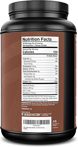 Miniatura 8 de Jacked Factory Auténtico polvo aislado de proteína de suero alimentado con pasto ISO  Bajo en carbohidratos, proteína de construcción muscular sin