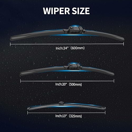 Miniatura 3 de Limpiaparabrisas de repuesto para Audi Q5 2009-2017, 3 piezas de limpiaparabrisas delantero y trasero de automóvil