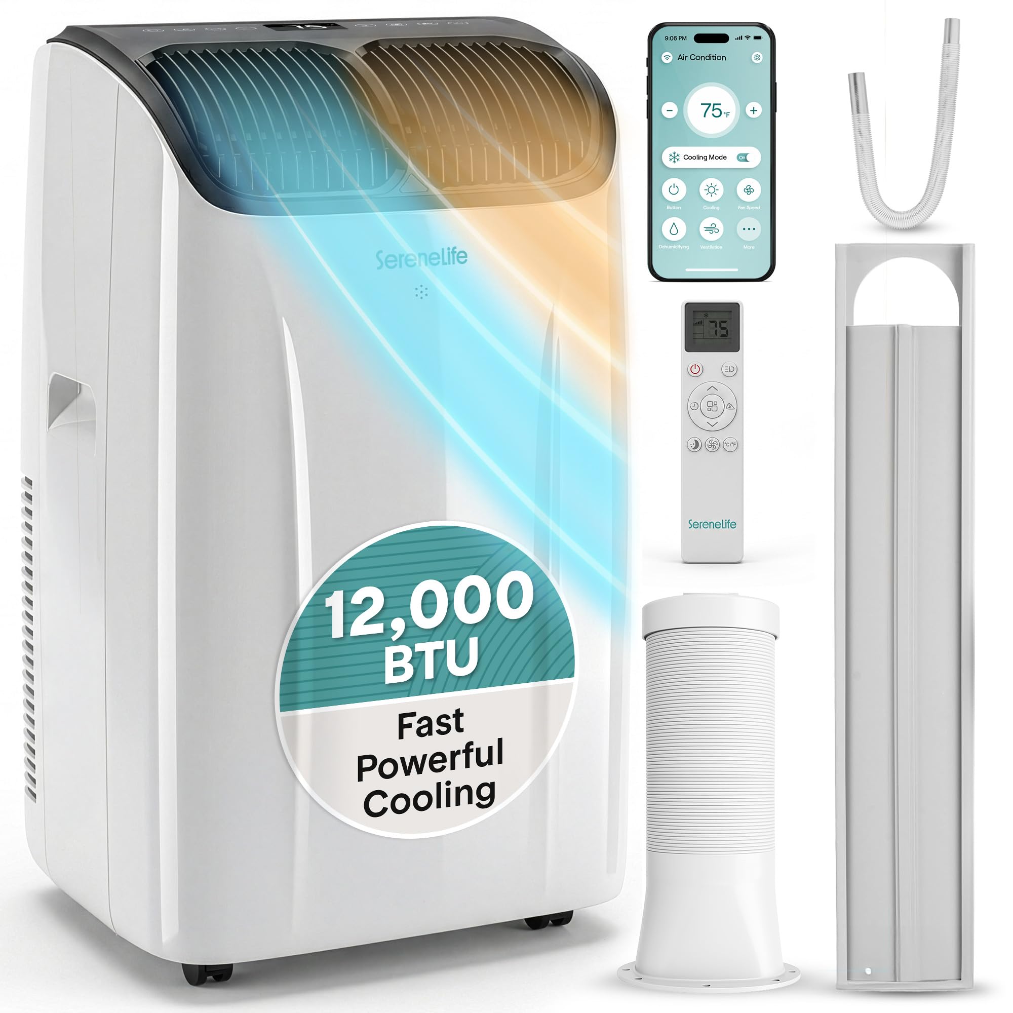 SereneLife 12,000 BTU Portable AC with Heat