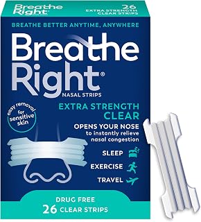 Breathe Right Nasal Strips | Extra Strength | Tan Nasal Strips | Help Stop Snoring | Drug-Free Snoring Solution & Instant Nasal Congestion Relief Caused by Colds & Allergies | 26 Count | Opens nose and increases nasal airflow, helps relieve nasal congestion for better breathing, drug-free, use anytime, anywhere