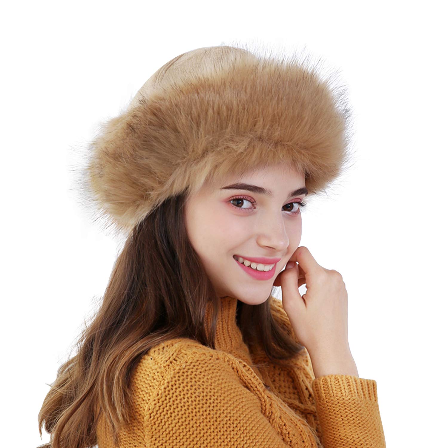 RUIXIA Chapka Femme en Fausse Fourrure Chapka Russe Hiver Thermiques pour Femme Homme Chapeau Hiver Super Epais et Chaud pour Ski Snowboard Moto Camping Randonnée Vélo