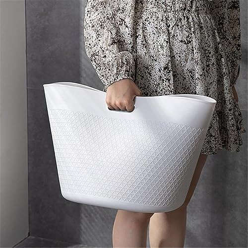 Miniatura 10 de Cesta de almacenamiento  Cesta de lavandería  Organizador de almacenamiento, 37 litros, juego de 2, blanco