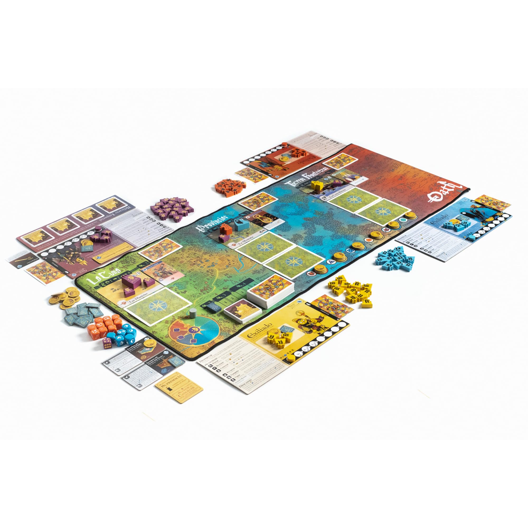 2Tomatoes Games | Oath: Crónica del Imperio y EL Exilio | Konkurencyjna gra planszowa | Napisz historię starego kraju | hiszpański, angielski, francuski | dla 1-6 graczy | Temat: Fantasy