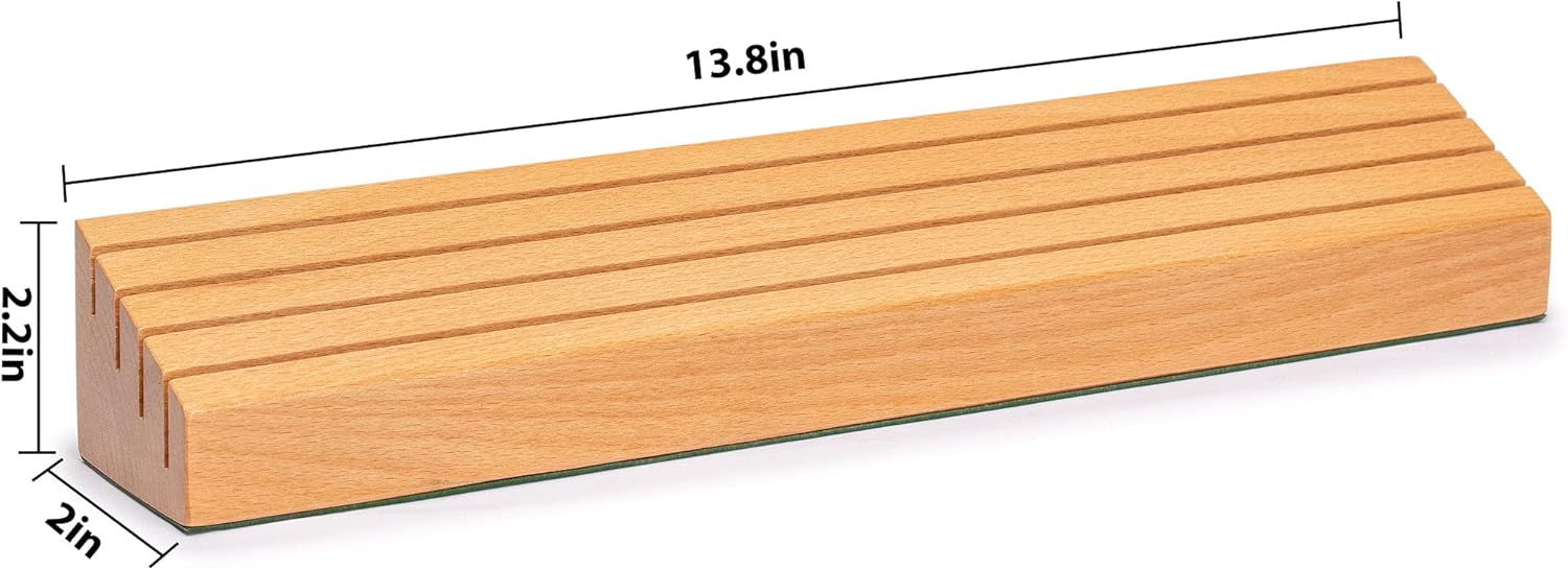 Yellow Mountain Imports Extra-Wide Solid Beechwood Playing Card Holders - Set of 2