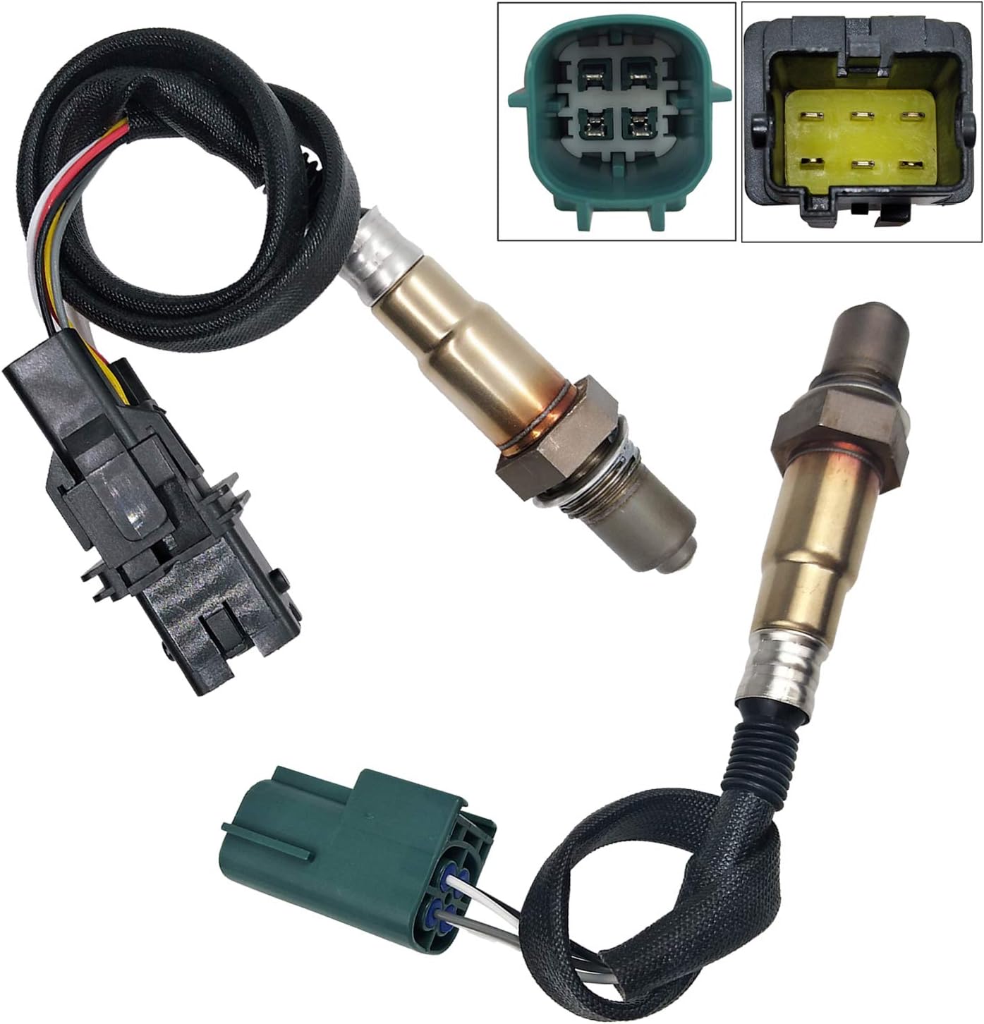 2Pcs O2 Oxygen Sensor 234-5061, 234-4835 Upstream & Downstream Replacement for 2004-2006 Nissan Sentra L4 1.8L Oxygen Sensor