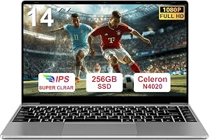 bvate PC Portatile 14 Pollici Laptop Win 11 256 GB ROM Celeron N4020 2.4G+5G WiFi upto 2.8 GHz Supporta l’espansione SSD 1TB 4.2 USB HDMI Tastiera Italiana Membrana Mouse Senza Fili-Grigio-2