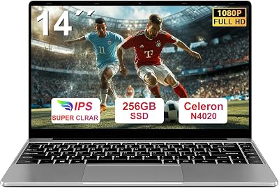 bvate PC Portatile 14 Pollici Laptop Win 11 256 GB ROM Celeron N4020 2.4G+5G WiFi upto 2.8 GHz Supporta l’espansione SSD 1TB 4.2 USB HDMI Tastiera Italiana Membrana Mouse Senza Fili-Grigio-2