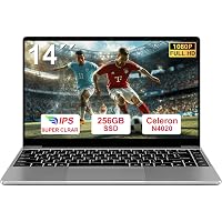 bvate PC Portatile 14 Pollici Laptop Win 11 256 GB ROM Celeron N4020 2.4G+5G WiFi