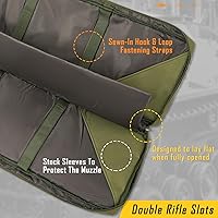 Vista 2 de DULCE DOM - Bolso suave doble para rifle de 32/36/42/48/52 pulgadas, perfecto para almacenamiento y transporte de armas de fuego, pistolas y rifles