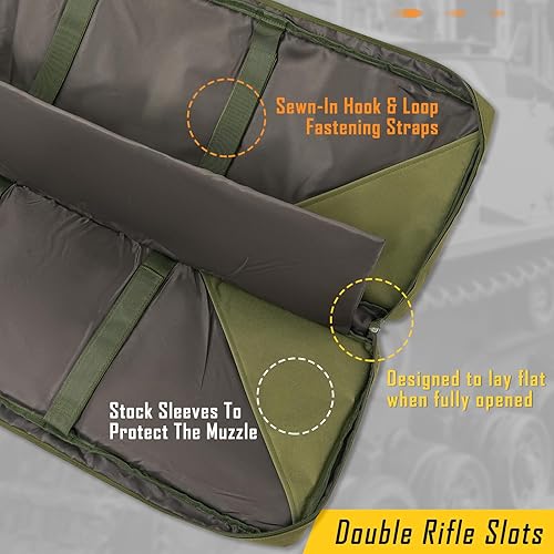 Miniatura 2 de Dulce Dom Funda de rifle doble de 32, 36, 42, 48, 52 pulgadas, suave, para pistola, almacenamiento y transporte de armas de fuego, mochila táctica,