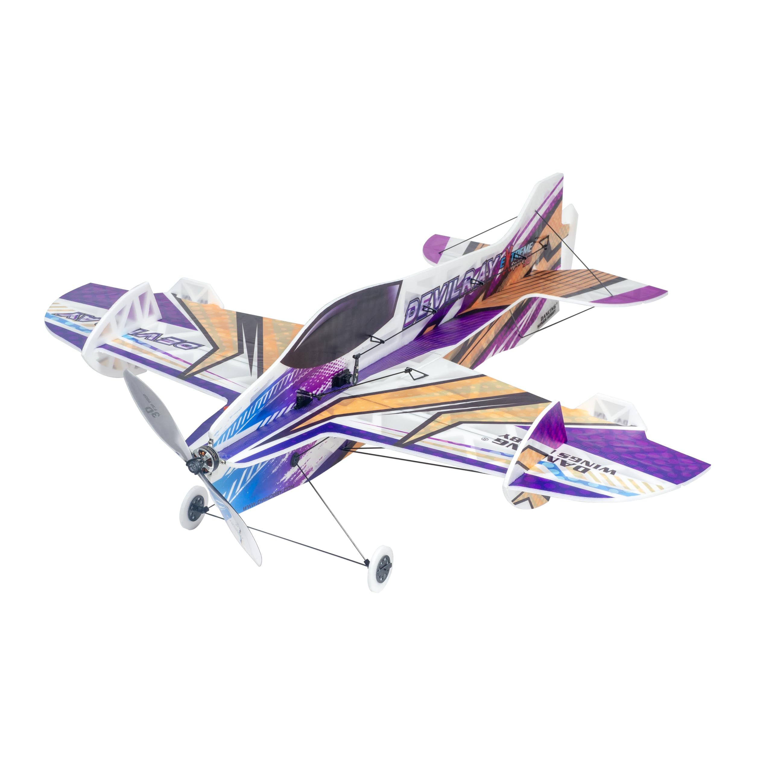 Ultra-Light RC Indoor F3P Aerobatic Foam Airplane 800mm Devil Ray Laser-Cutting; UV-Printing Aircraft Need to Build