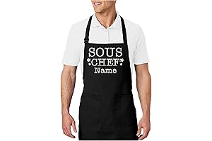 Personalized Chef Name Embroidered Apron for Adults