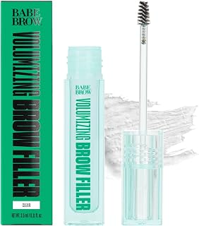 Babe Original Babe Brow Volumizing Eyebrow Filler - Tinted Brow Gel with Peptides & Biotin, Fuller, Thicker Brows, Smudge Resistant Brow Mascara, Clear