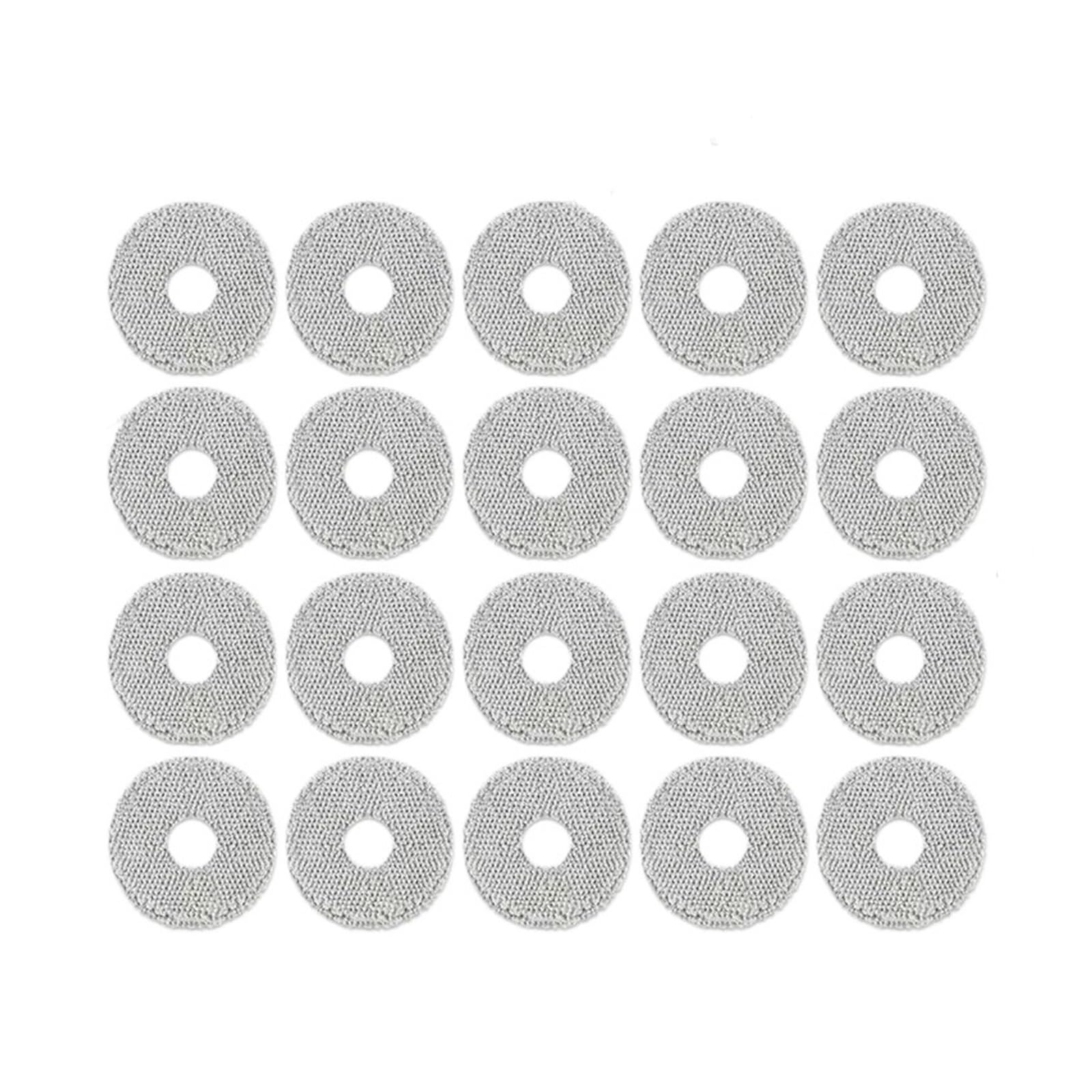 EEZII Vacuum Cleaner Accessories, Compatible For ECOVACS, T50 PRO OMNI / T50 AUTO / DDX67 Main Side Brush Filter Mop Cloth Dust Bag Parts(20 Mop Cloths)