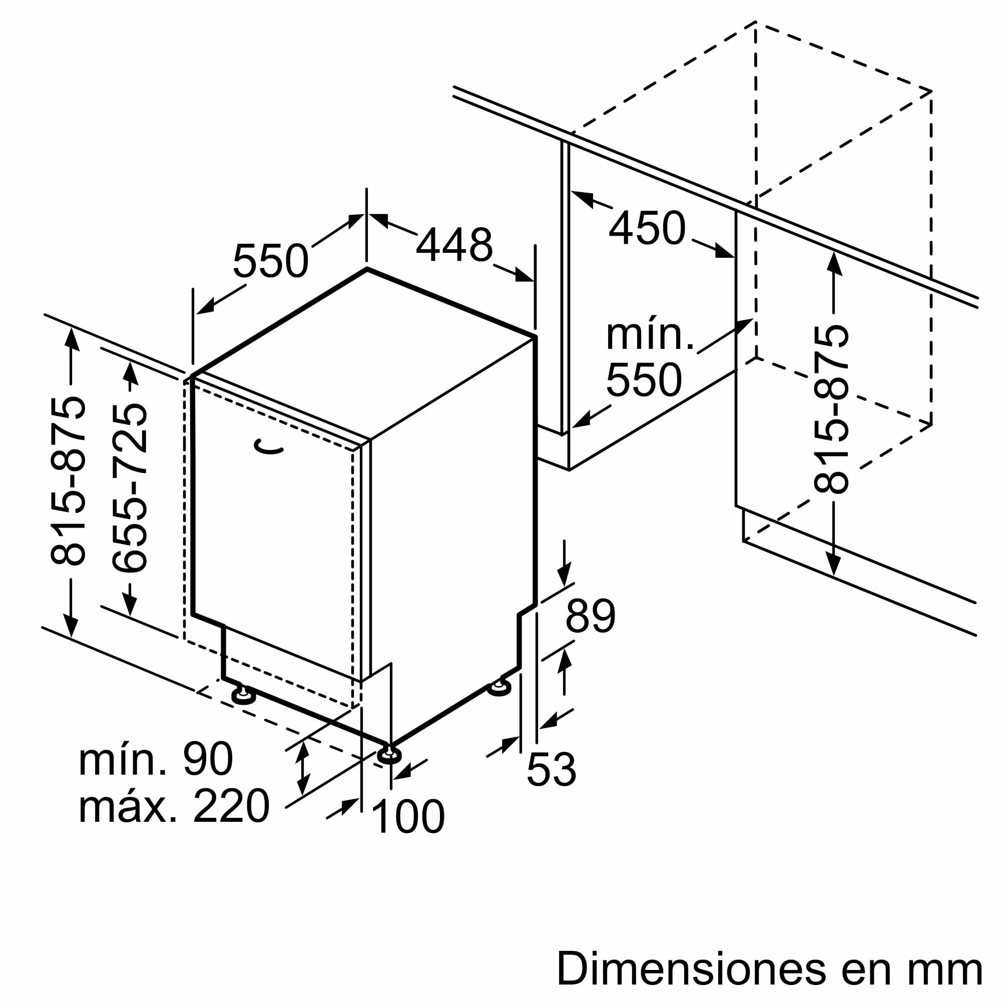 Balay Lave-vaisselle, Intégrable, 45 cm, Moteur ExtraSilencieux, Home Connect, Infolight, Installation en Haut, 3VT4031NA