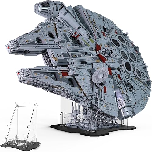 NAOCARD Soporte de exhibición para Lego Millennium Falcon 75192 Star Wars Building Block, soporte de exhibición acrílico de 0.197 in, soporte de