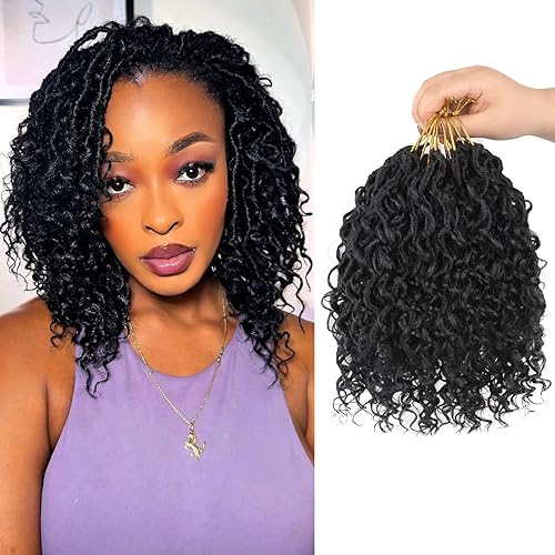 Vemet Goddess Locs Crochet Hair 8 Inch 9 Packs Faux