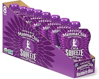 Mammachia Chia Squeeze Blackberry Bliss Vitality Snack, Vegan Friendly, ...